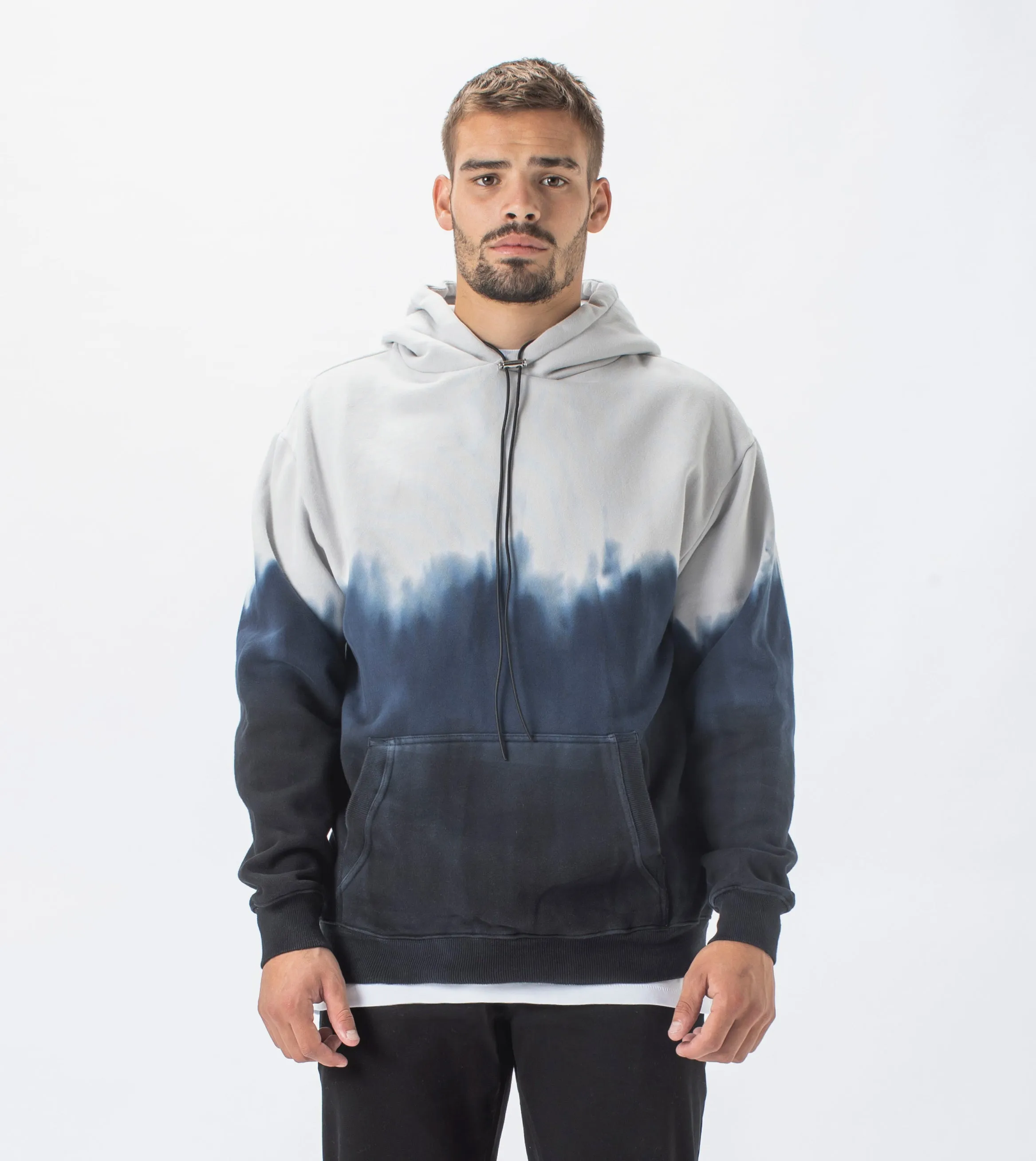 Lowgo Hood Sweat Frost/Black sold by Zanerobe