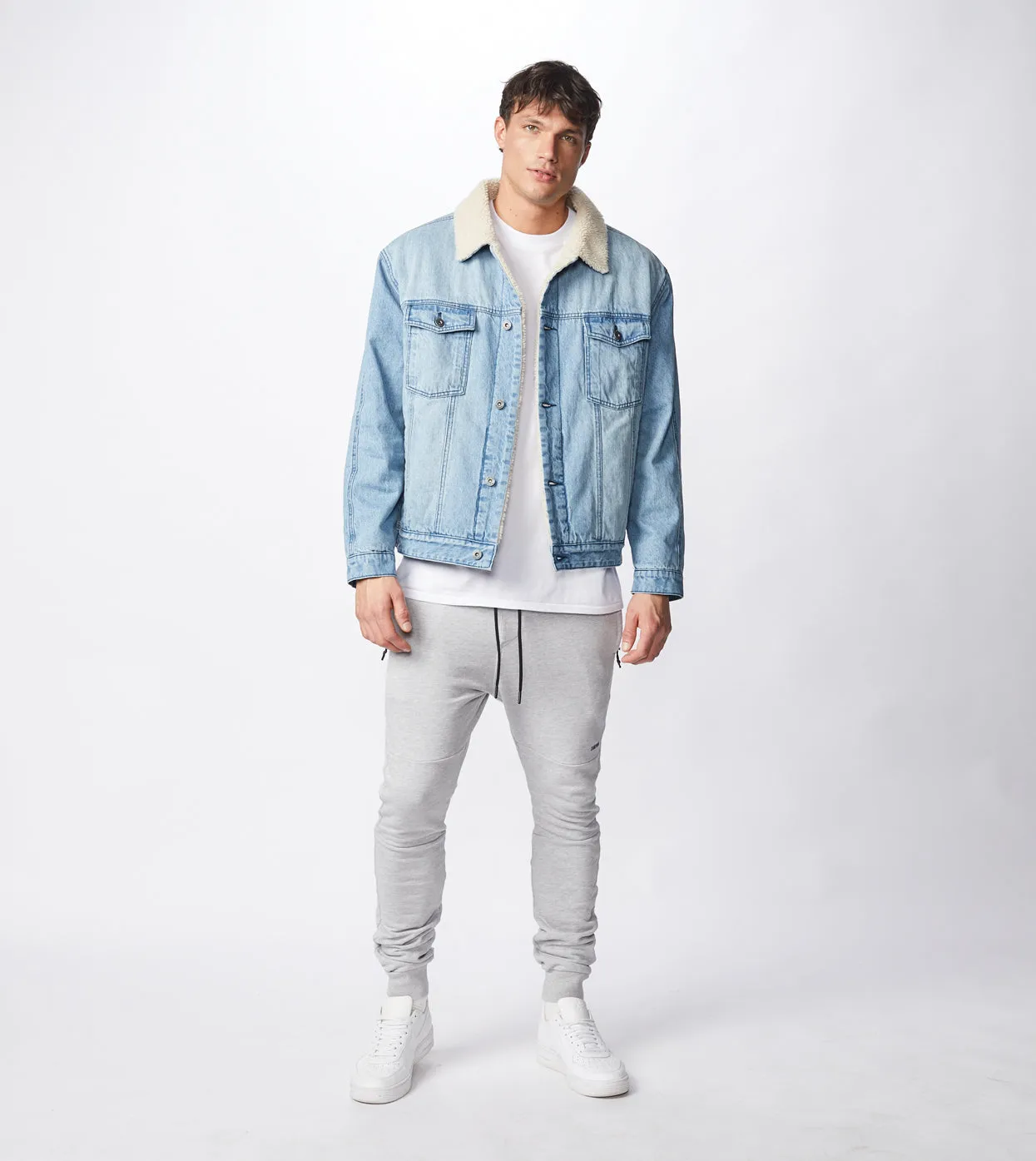 Sureshot Fleece Jogger Grey Marle sold by Zanerobe product image thumbnail 5