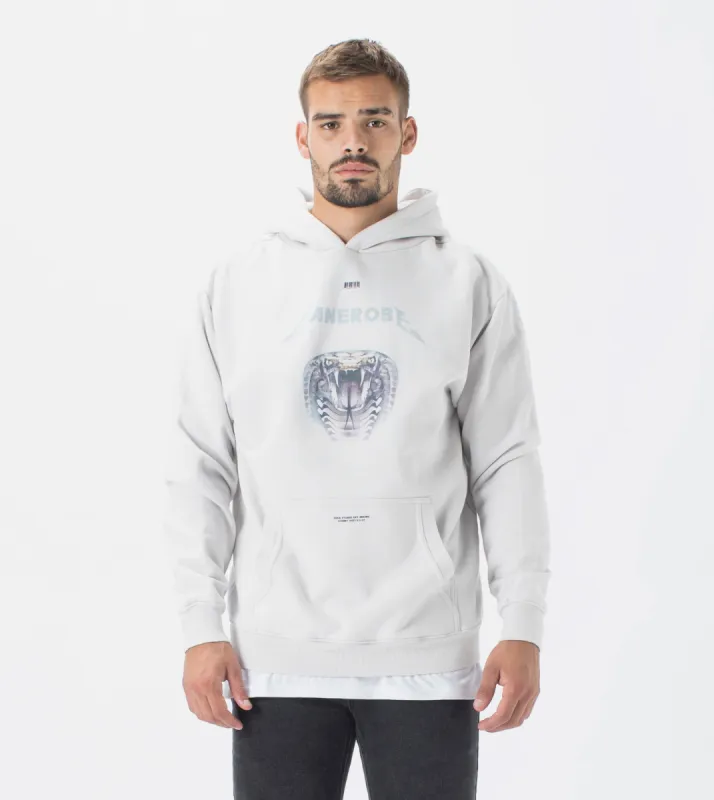 Snake Lowgo Hood Sweat Frost sold by Zanerobe