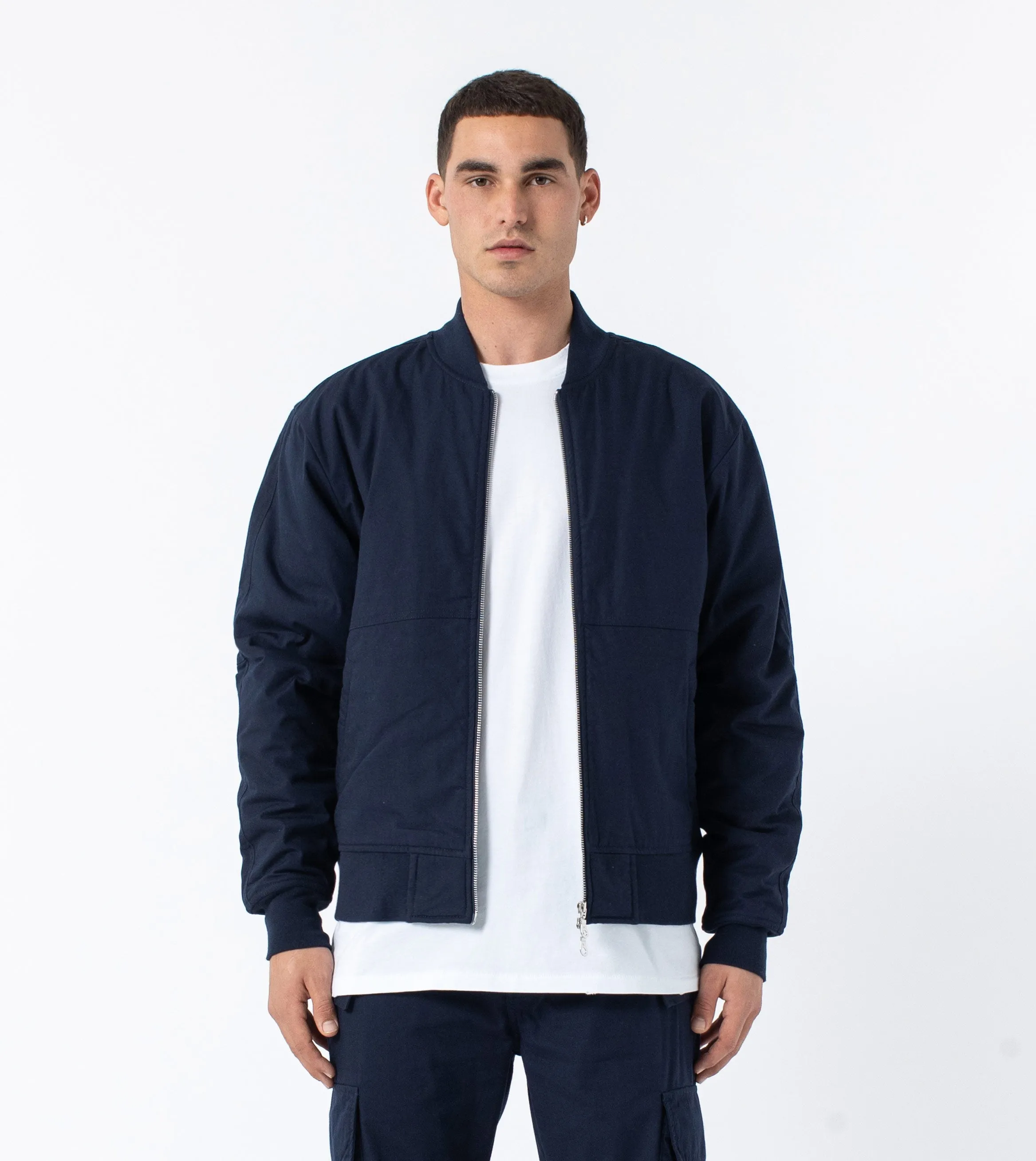 Primal Bomber Jacket Indigo sold by Zanerobe
