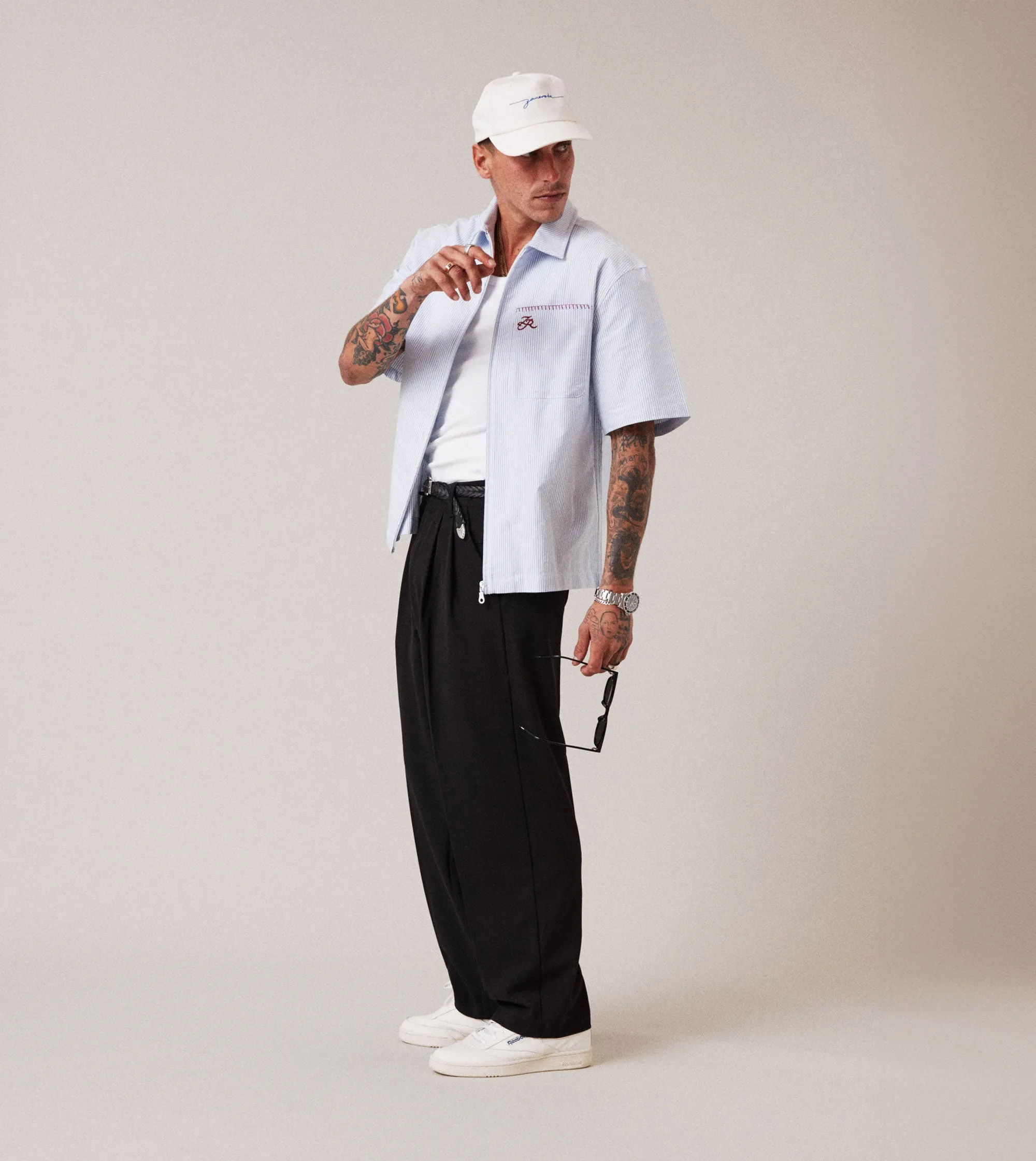 Boxy SS Overshirt 2.0 Blue Stripe sold by Zanerobe product image thumbnail 5