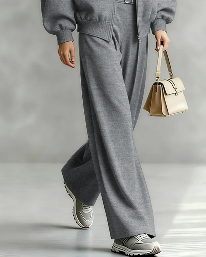 Versatile Casual Tweed Jacket Pants Set sold by zeagoo product image thumbnail 4