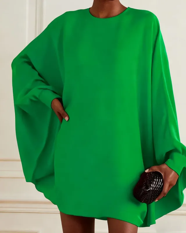Simple Batwing Sleeves Mini Dresses sold by zeagoo