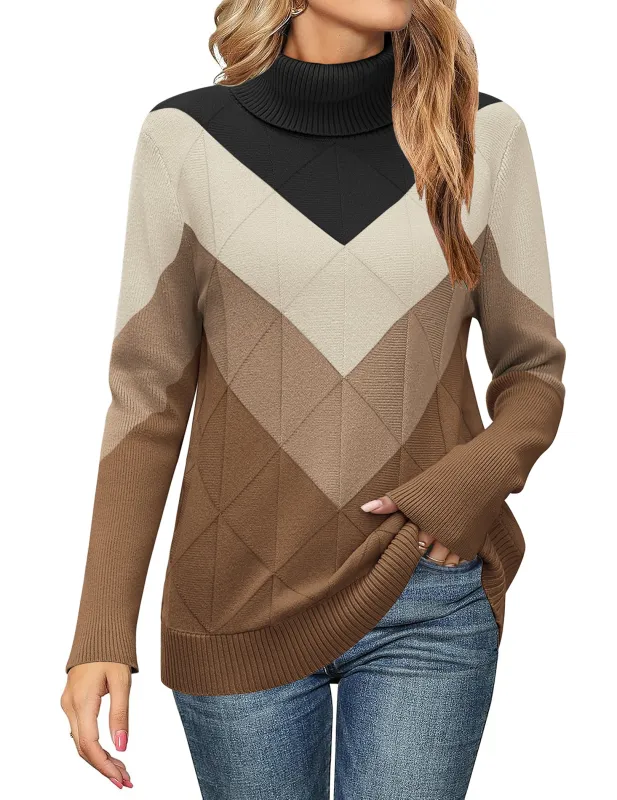 Trendy Chunky Knitted Turtleneck Sweater (US Only) sold by zeagoo