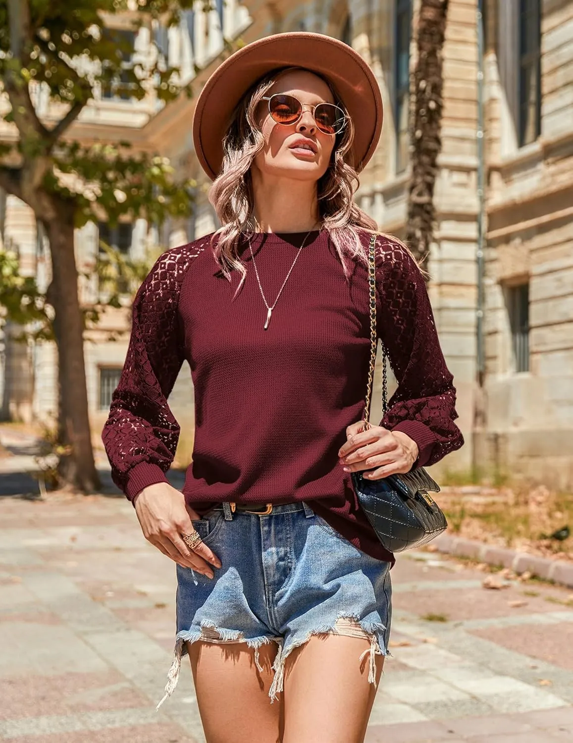 Zeagoo Elegant Blouse Long Sleeve Crew Neck T Shirt (DE Only) sold by zeagoo product image thumbnail 5