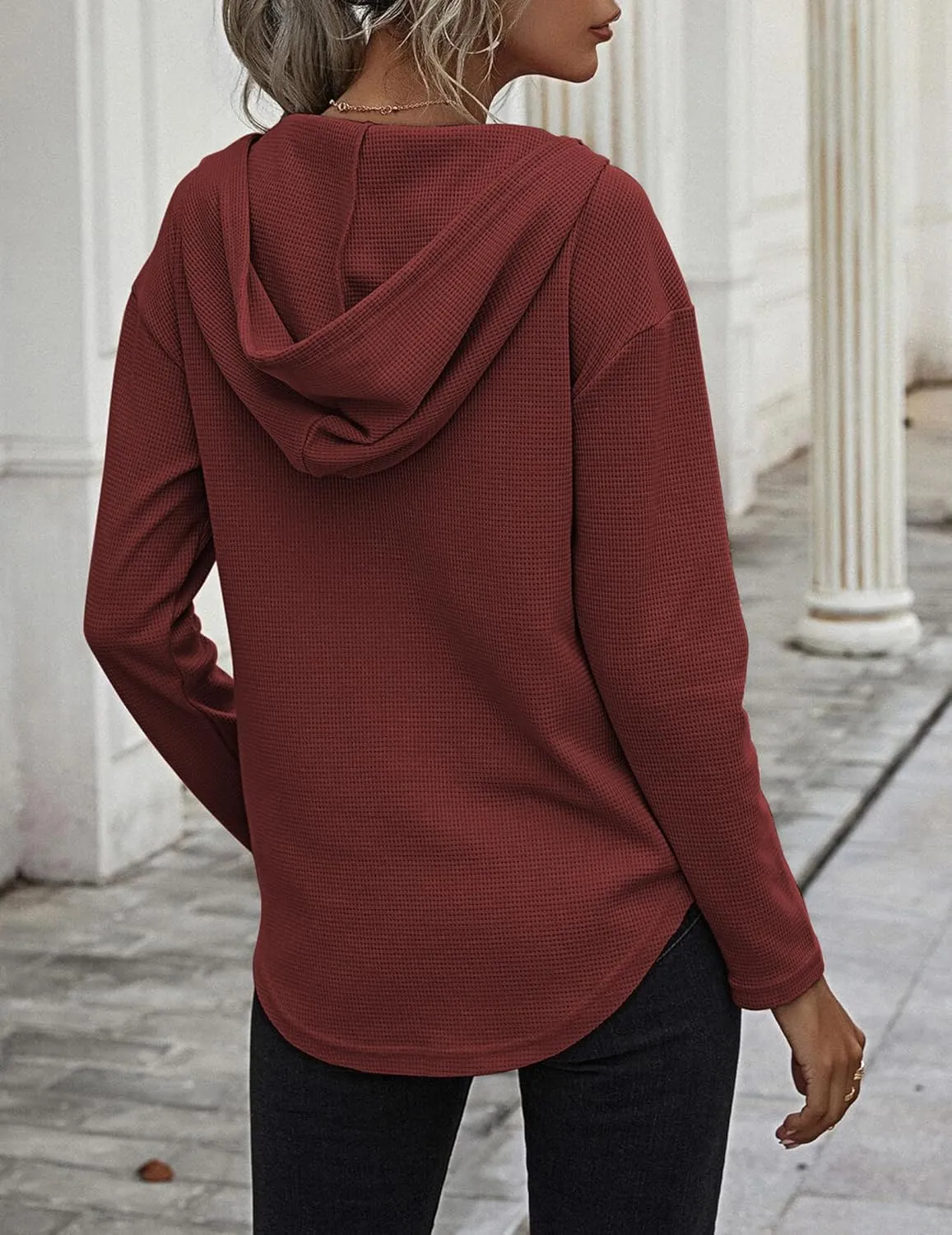 Zeagoo Women's Hoodie Long Sleeve V Neck Pullover Tops (DE Only) sold by zeagoo product image thumbnail 4