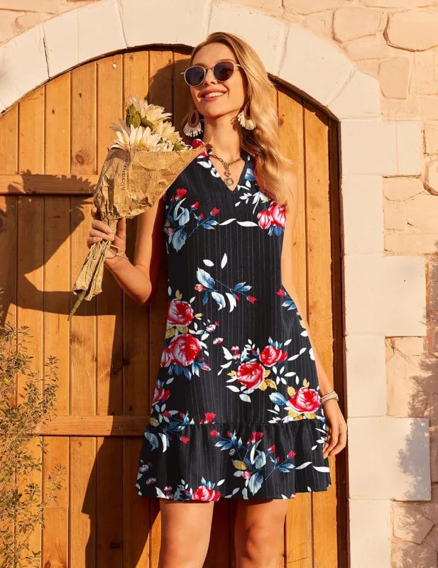 Zeagoo Summer Dress Women's Sleeveless V-Neck T-Shirt (DE Only) sold by zeagoo