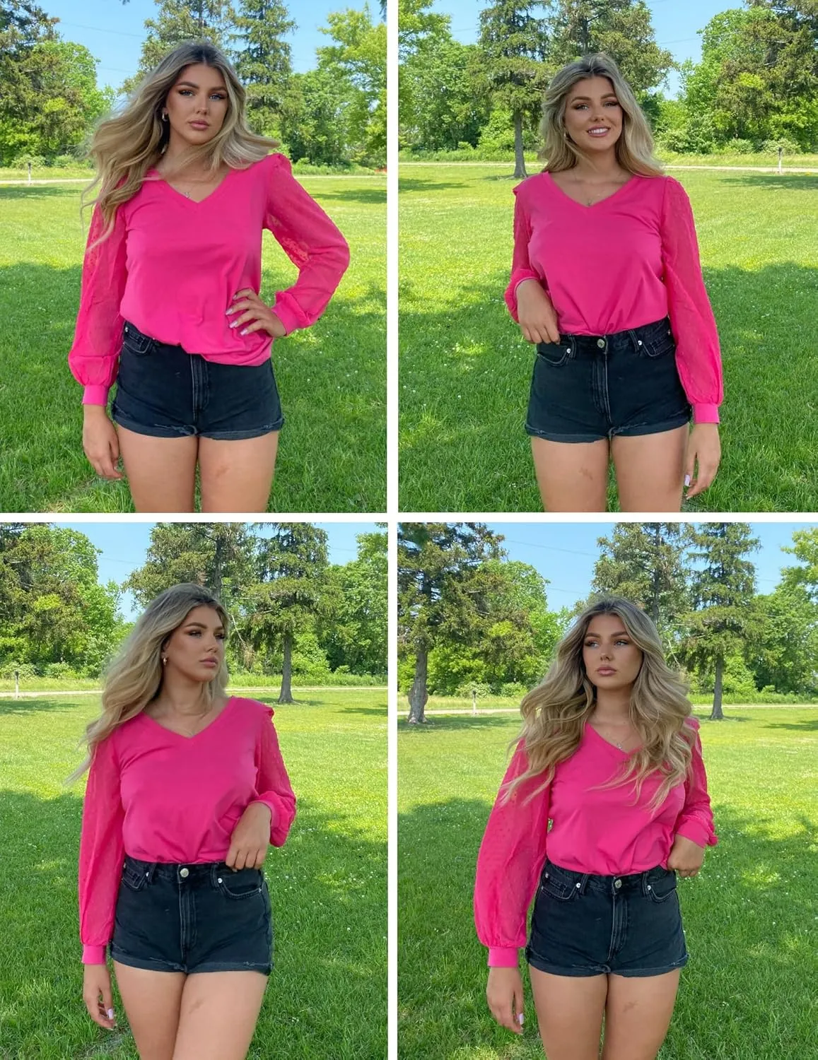 Zeagoo Women's Blouses Elegant Long Sleeve Tunic Tops (DE Only) sold by zeagoo product image thumbnail 5