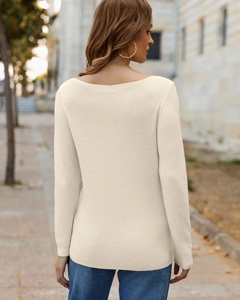 Zeagoo Knitted Pullover Ribbed Long Sleeve Pullover (DE Only) sold by zeagoo product image thumbnail 3