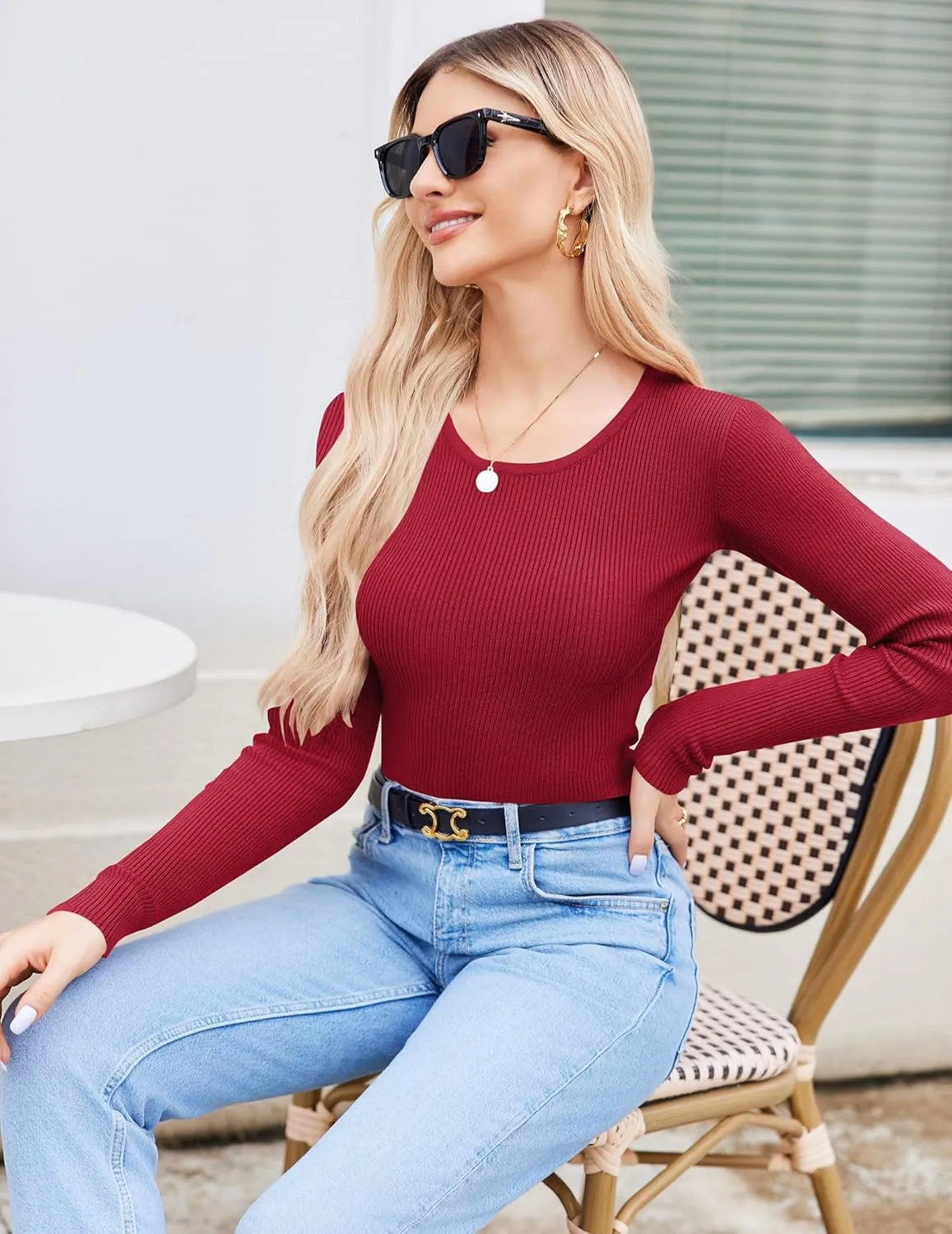 Zeagoo Women's Long Sleeve Knitted Shirt (DE Only) sold by zeagoo product image thumbnail 3
