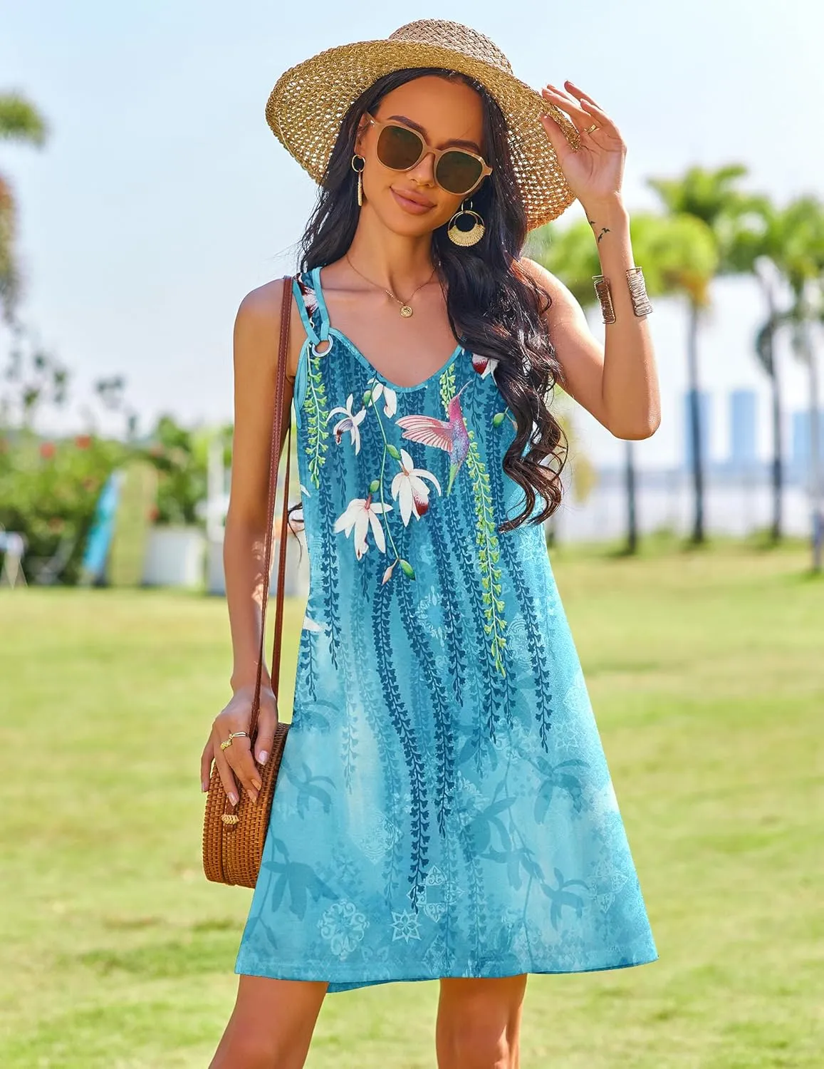 Zeagoo Casual Beach Boho Dress Sleeveless Crewneck Tank Dress sold by zeagoo product image thumbnail 3