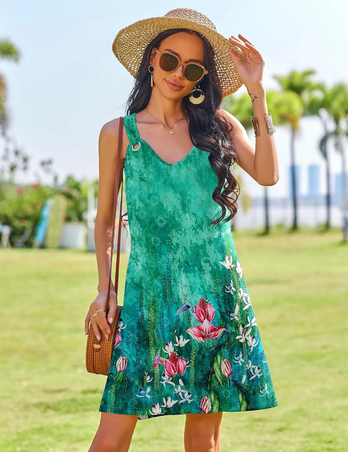 Zeagoo Casual Beach Boho Dress Sleeveless Crewneck Tank Dress sold by zeagoo product image thumbnail 2
