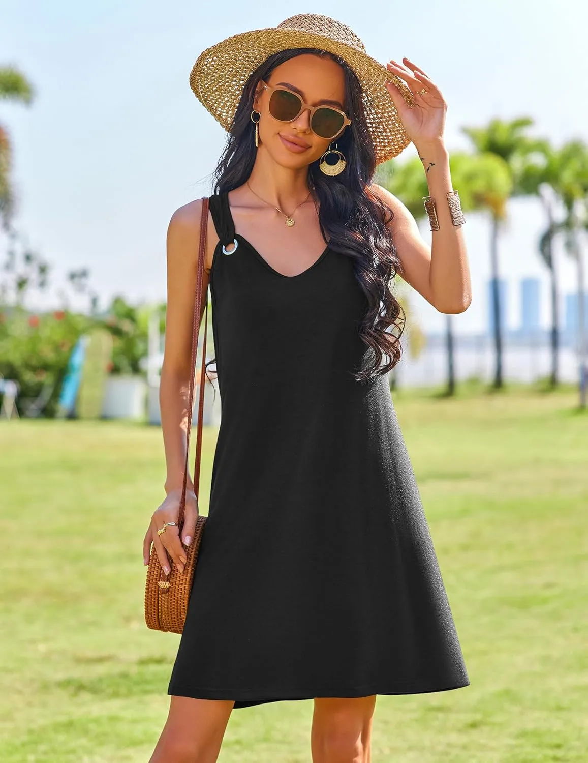 Zeagoo Casual Beach Boho Dress Sleeveless Crewneck Tank Dress sold by zeagoo product image thumbnail 4
