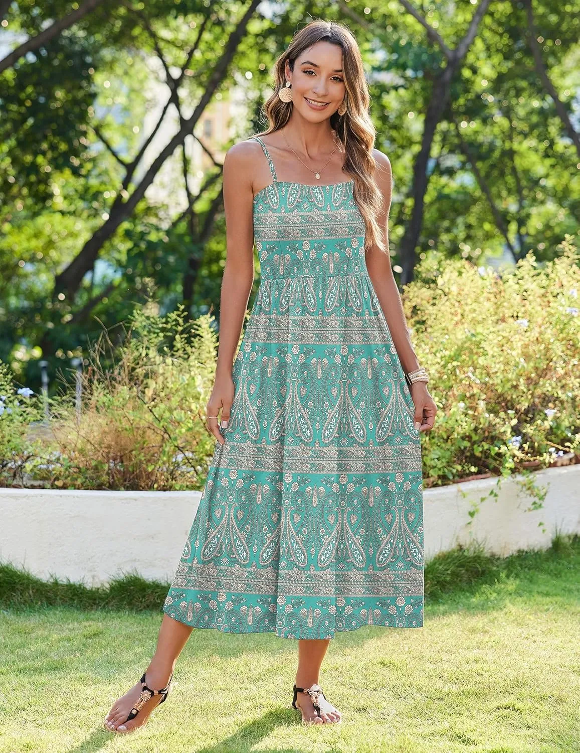 Zeagoo Women's Summer Casual Boho Sundress with Pockets sold by zeagoo product image thumbnail 5