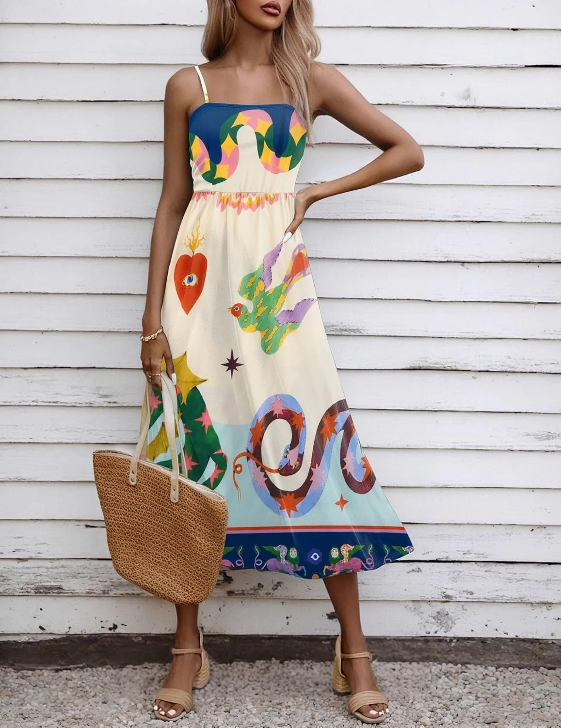 Zeagoo Women's Summer Casual Boho Sundress with Pockets sold by zeagoo product image thumbnail 2