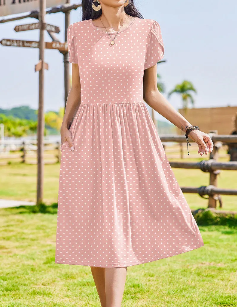 Zeagoo Women Short Sleeve Midi Dress with Pockets sold by zeagoo product image thumbnail 5