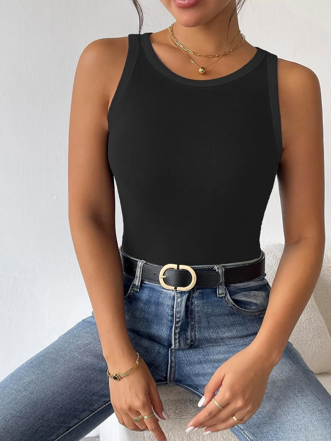 Zeagoo 2 Pack Tank Tops Sleeveless Ribbed Shirts sold by zeagoo product image thumbnail 4