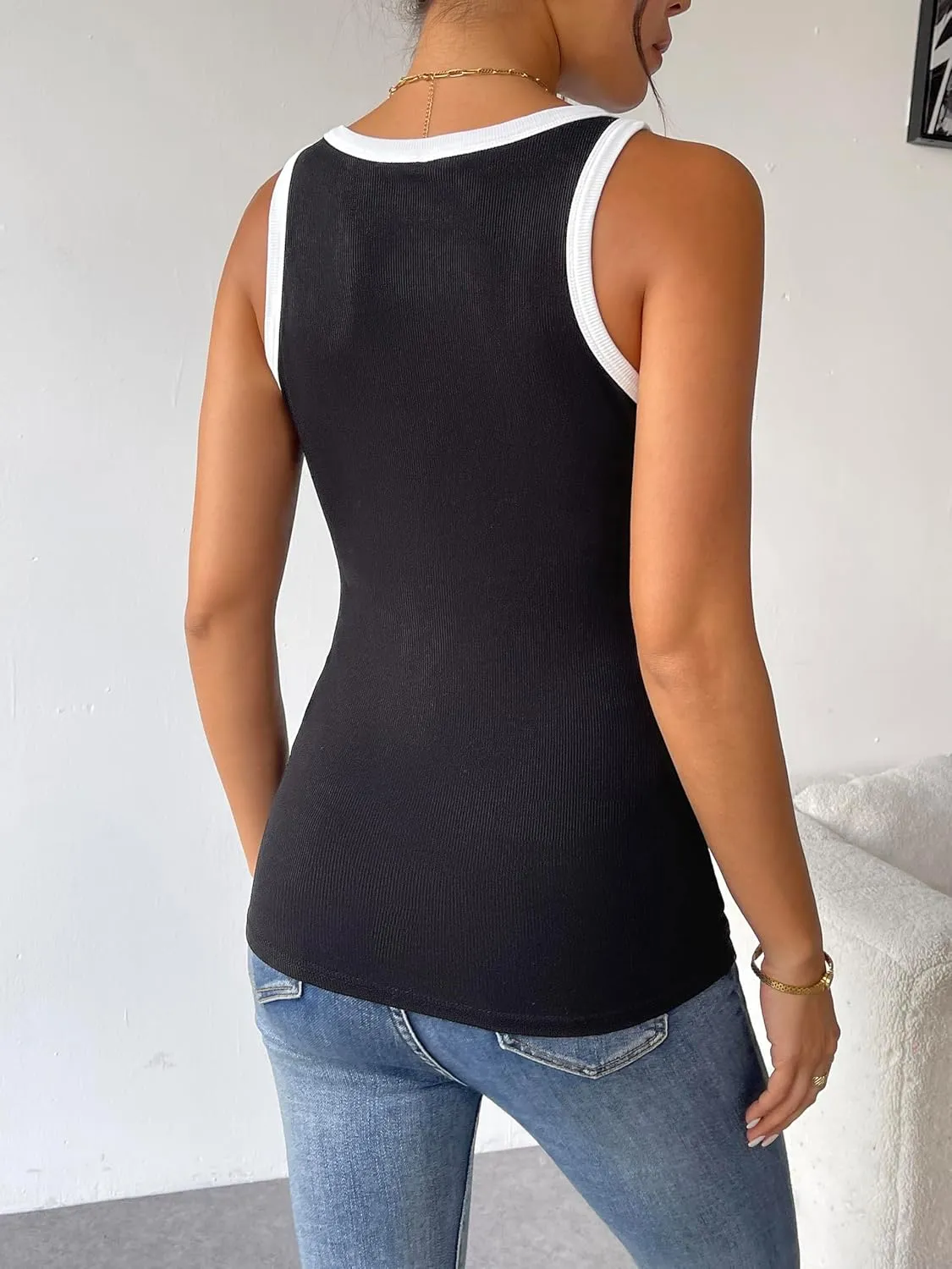 Zeagoo 2 Pack Tank Tops Sleeveless Ribbed Shirts sold by zeagoo product image thumbnail 2