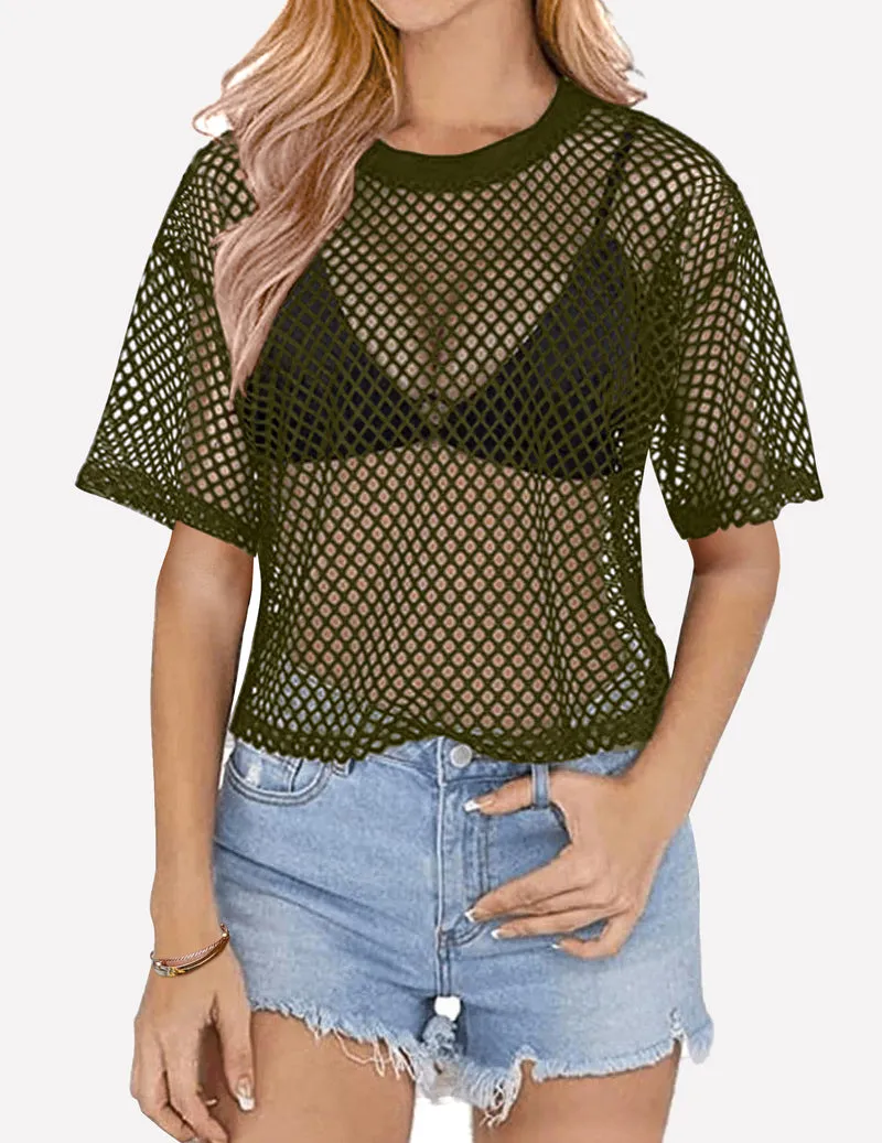 Zeagoo Mesh T Shirts Short Sleeve Hollow Out Shirts sold by zeagoo product image thumbnail 5