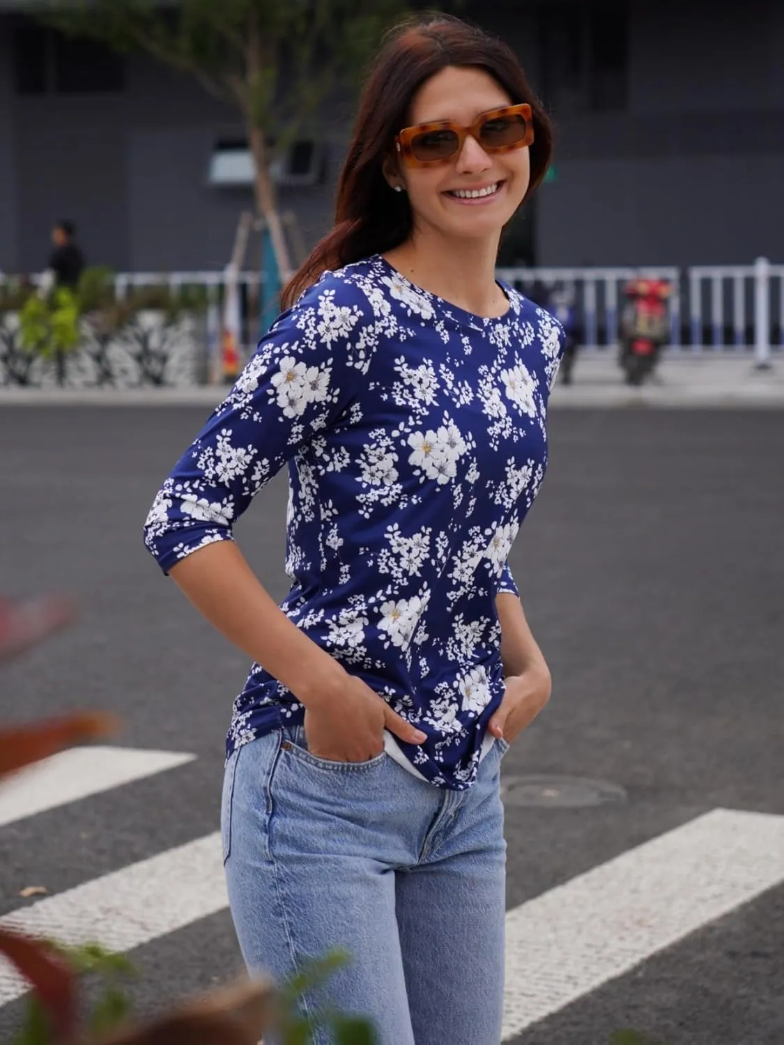 Zeagoo Women's Casual 3/4 Sleeve T-Shirts Cute Tunic Tops sold by zeagoo product image thumbnail 3