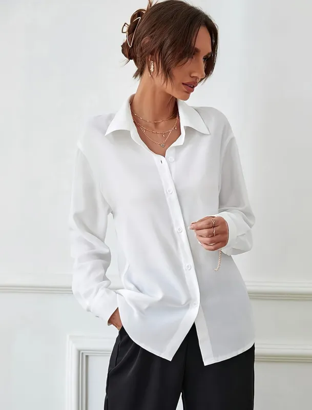 Zeagoo Cotton Button Down Shirts Long Sleeve V Neck Tops made by zeagoo