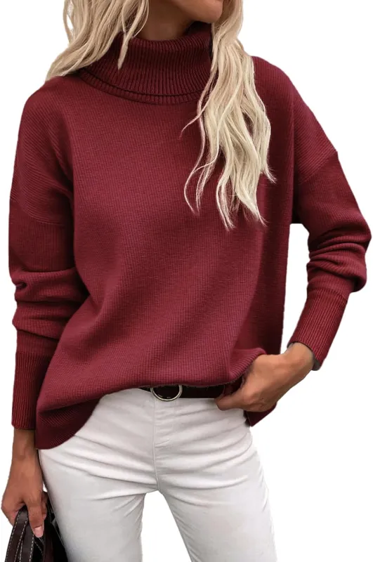 (DE Only) Zeagoo Pullover Women's Turtleneck Elegant Long Sleeve Jumper sold by zeagoo