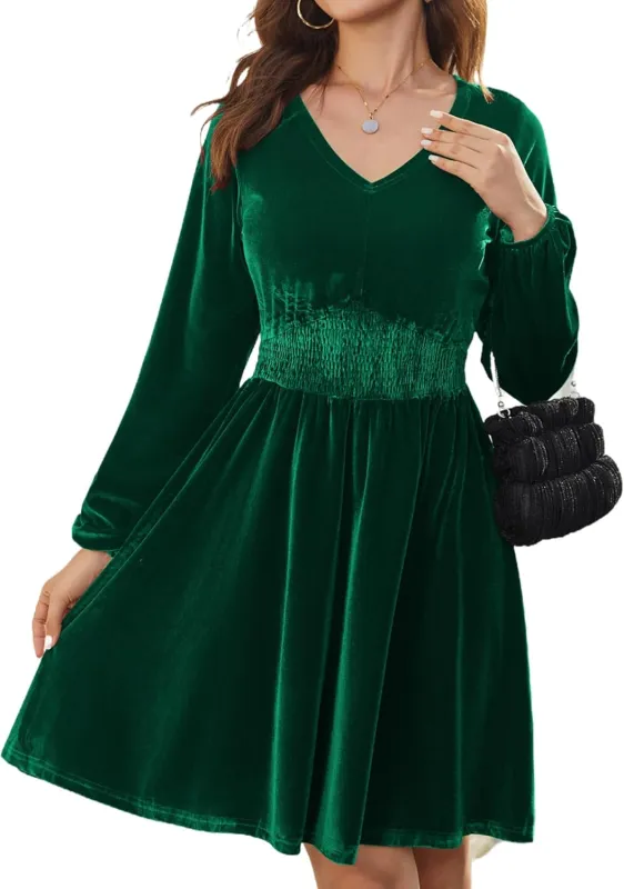 Zeagoo Women's Velvet Dress, Elegant Ball Dresses made by zeagoo
