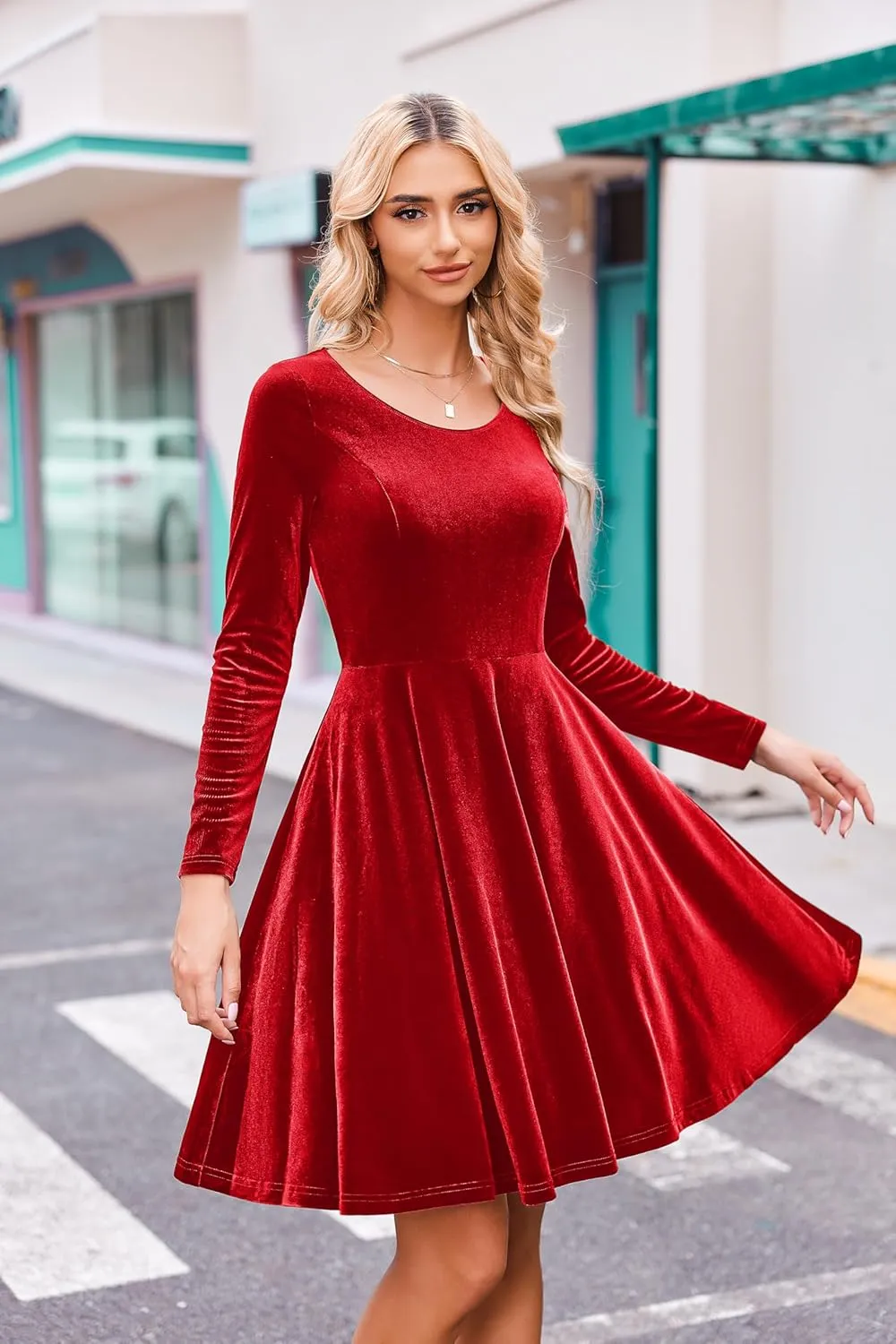 (DE Only) Zeagoo Women's Velvet Dress Elegant Evening Dress sold by zeagoo