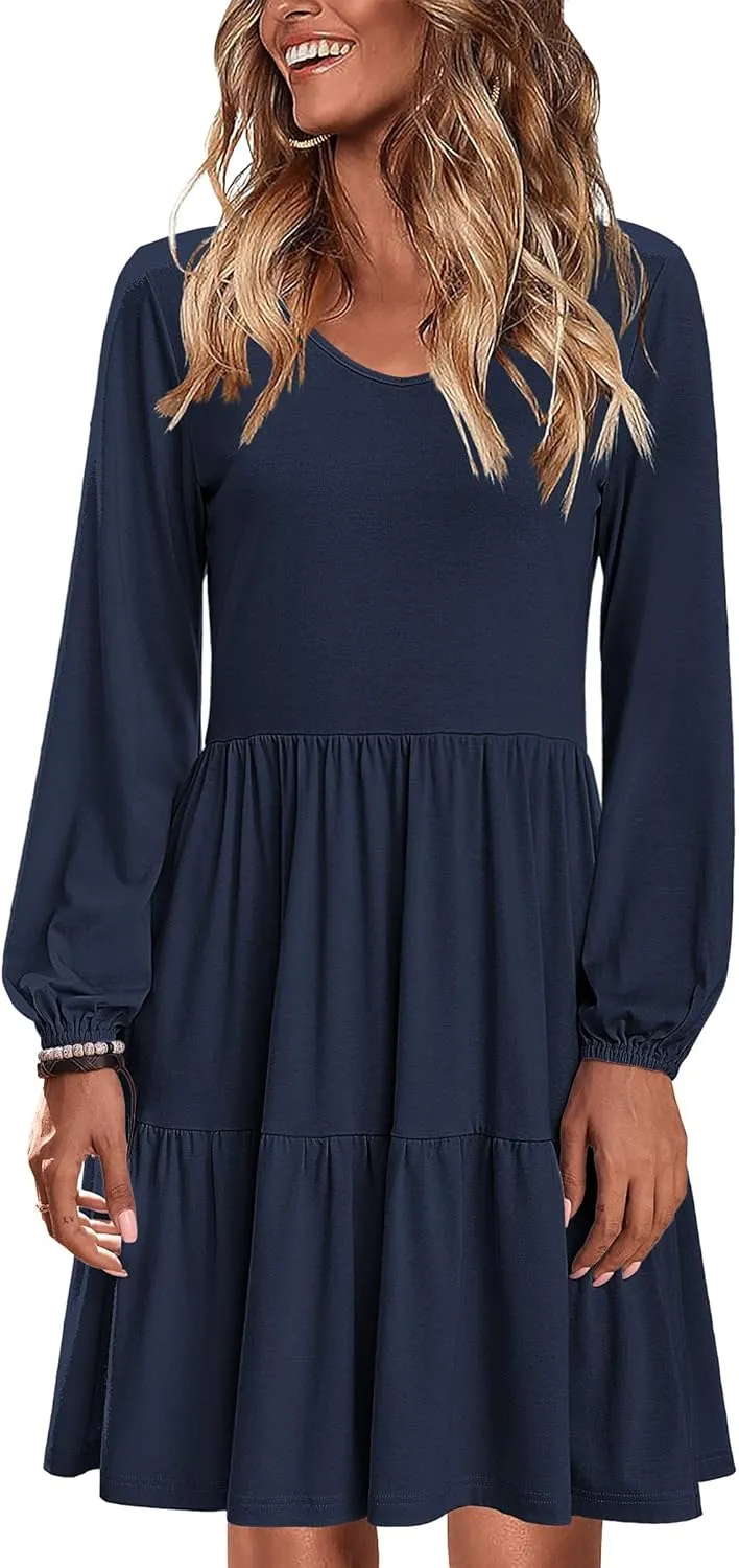 Zeagoo Women's Long Sleeve Elegant Ruffle Dresses sold by zeagoo product image thumbnail 2