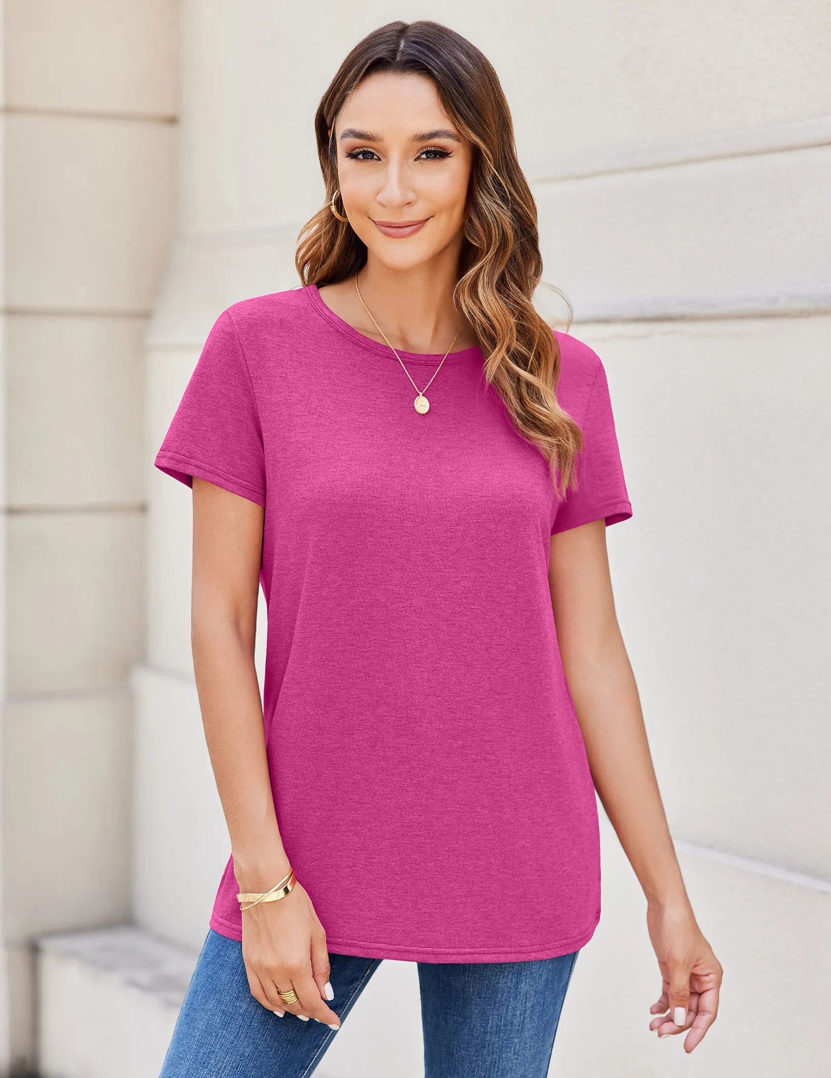 Zeagoo Womens 3 Pack T Shirts Basic Short Sleeve Tees sold by zeagoo product image thumbnail 3