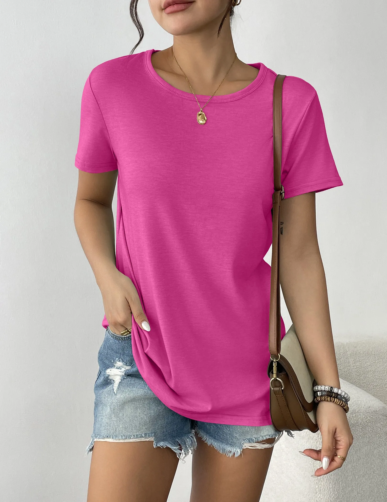 Zeagoo Womens 3 Pack T Shirts Basic Short Sleeve Tees sold by zeagoo product image thumbnail 2