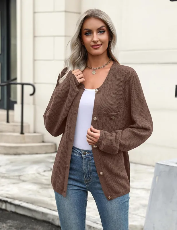 Zeagoo Womens Knit Cardigan Sweaters Button Down Shirts sold by zeagoo