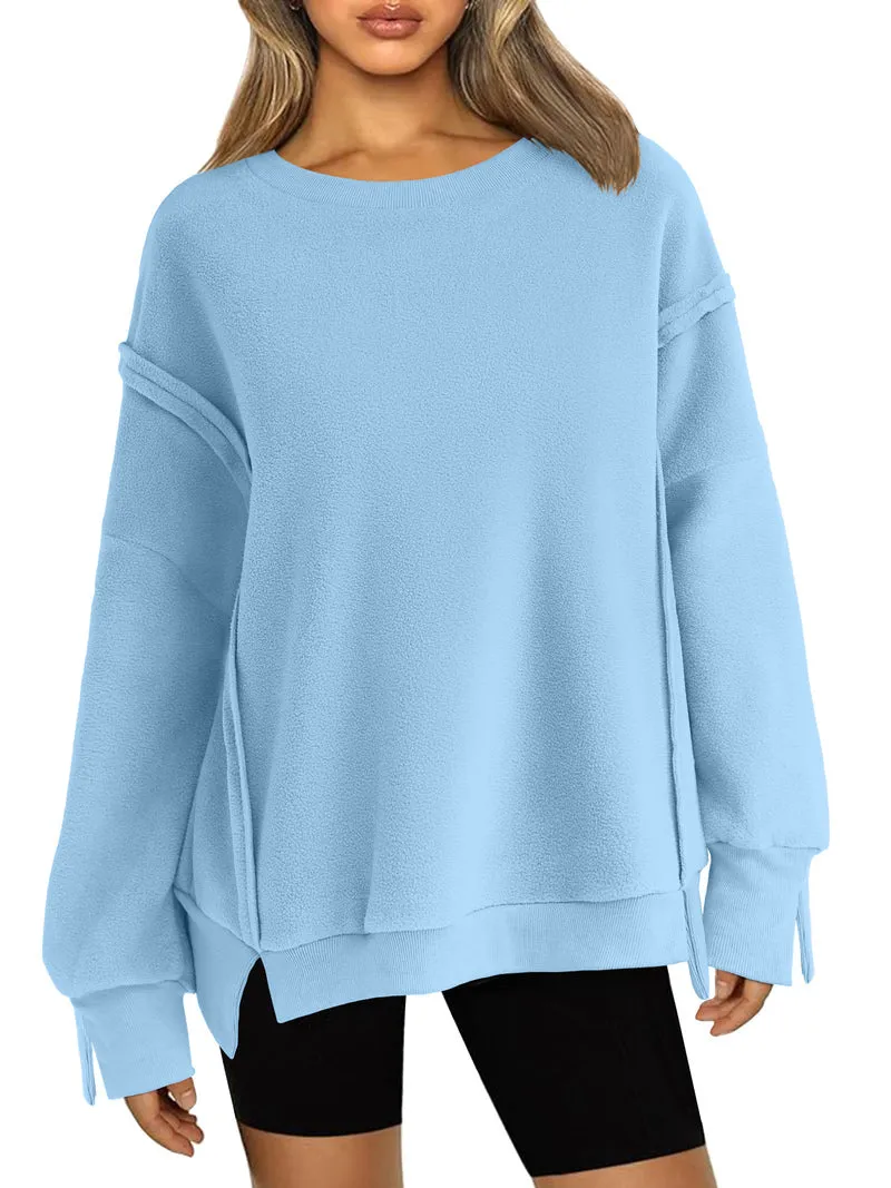 Zeagoo Women's Oversize Sweatshirts Reverse Seam Fleece Jackets sold by zeagoo product image thumbnail 2