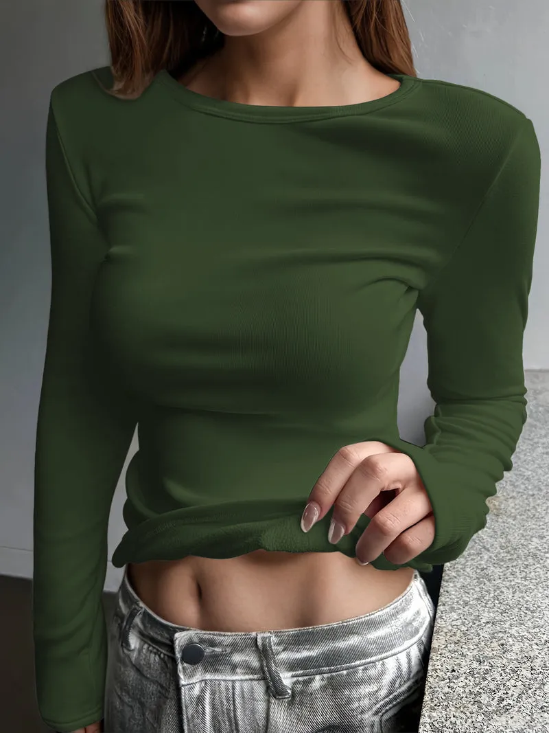Zeagoo Womens Thermal Long Sleeve Shirts Stretch Crewneck T-Shirt sold by zeagoo product image thumbnail 4