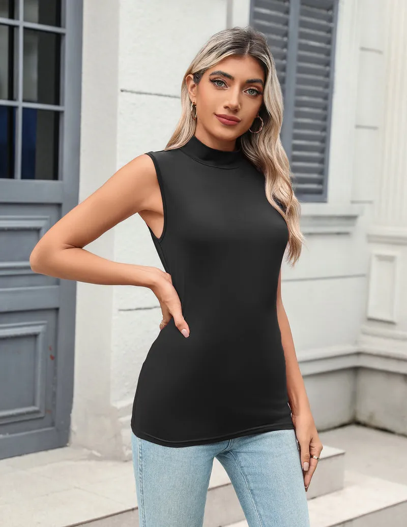 Zeagoo Womens Mock Turtleneck Tank Tops sold by zeagoo product image thumbnail 3
