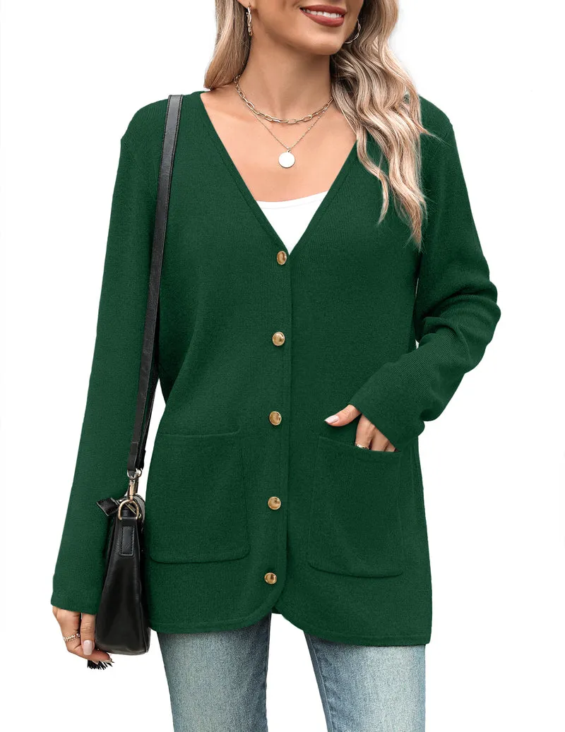 Zeagoo Women's V Neck Button Long Cardigan Sweater sold by zeagoo product image thumbnail 2