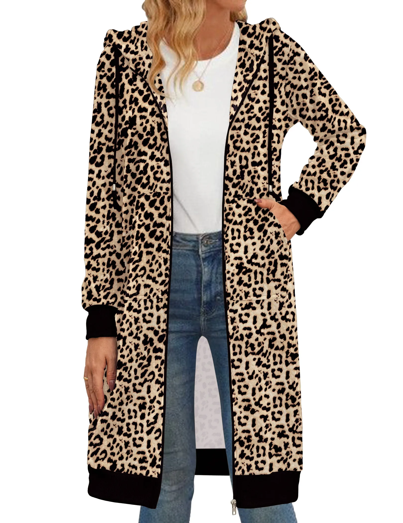 Zeagoo Women's Zip Up Hoodies Oversized Fleece Long Tunic Sweatshirts sold by zeagoo