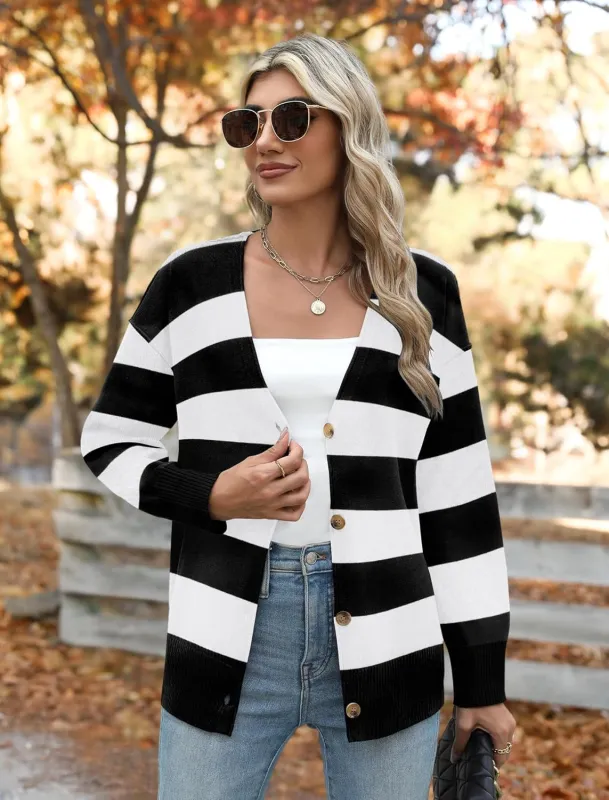 Zeagoo Women's Oversized Button Sweaters Open Front Cardigans sold by zeagoo