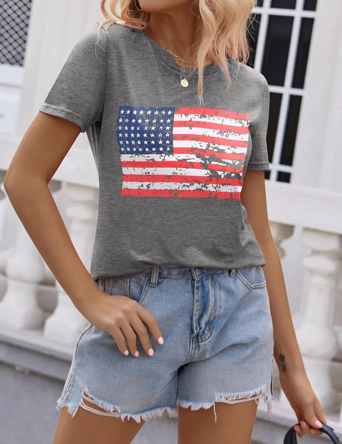 Zeagoo Flag Shirts Short Sleeve Patriotic Shirt 4th of July Tee sold by zeagoo product image thumbnail 4