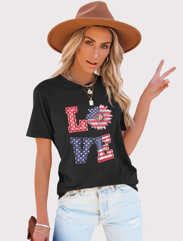 Zeagoo American Flag Shirts Short Sleeve Patriotic Shirt sold by zeagoo
