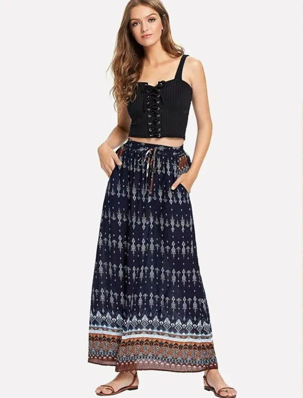 Zeagoo Women's Boho Floral Skirt sold by zeagoo