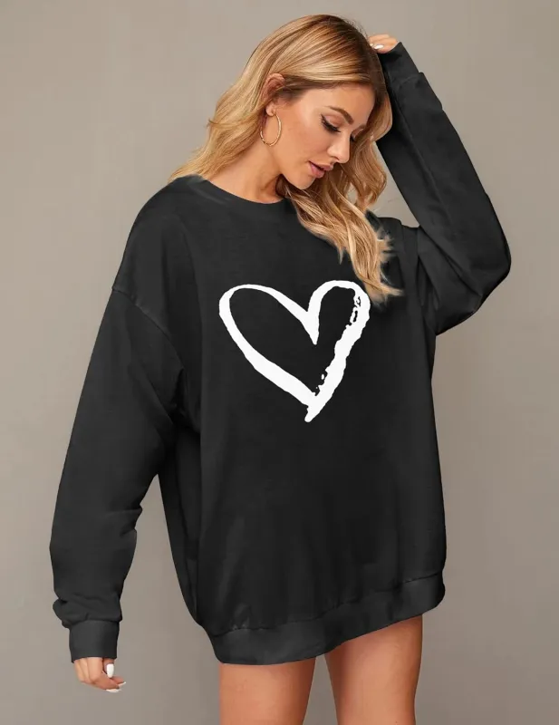 Zeagoo Oversized Sweatshirts Graphic Print Tops made by zeagoo