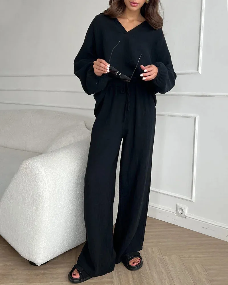 V-Neck Two-piece Set sold by zeagoo product image thumbnail 2