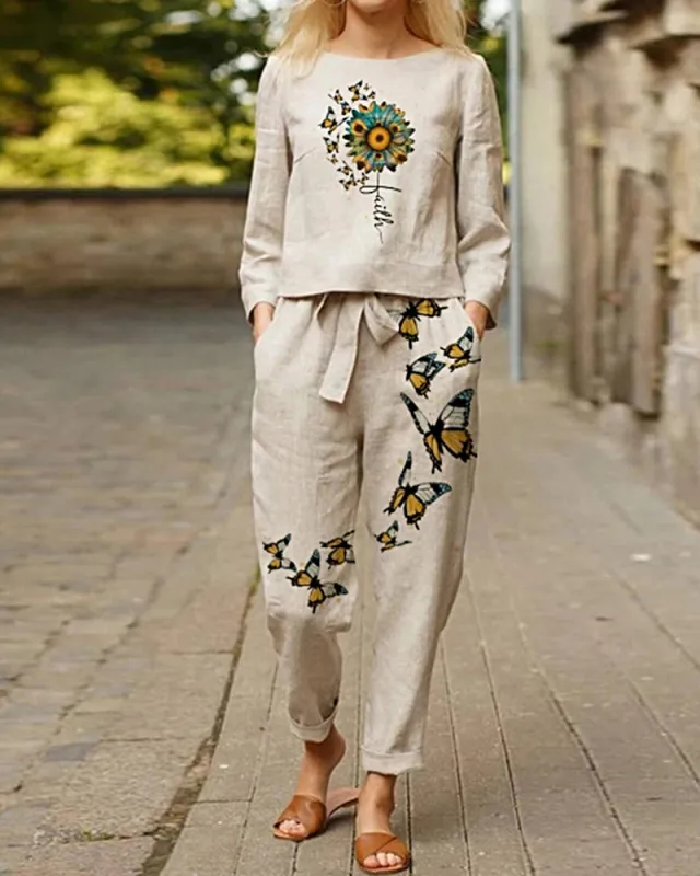 Two Piece Print Tracksuit sold by zeagoo