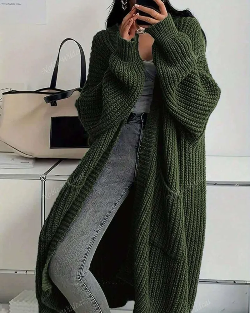 Comfy Loose Fit Chunky Knit Long Cardigan sold by zeagoo product image thumbnail 3