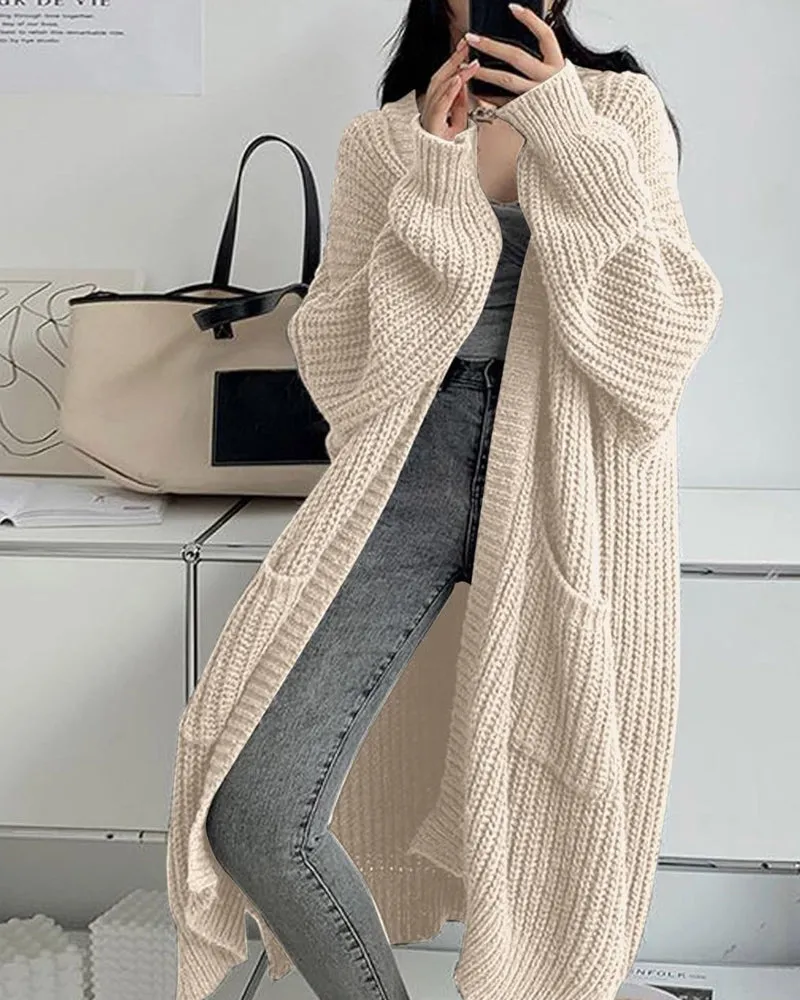 Comfy Loose Fit Chunky Knit Long Cardigan sold by zeagoo product image thumbnail 2