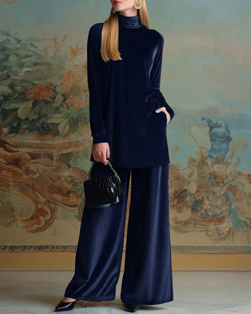 Zeagoo Cozy Velvet Top and Pants Two-Piece Set sold by zeagoo product image thumbnail 5