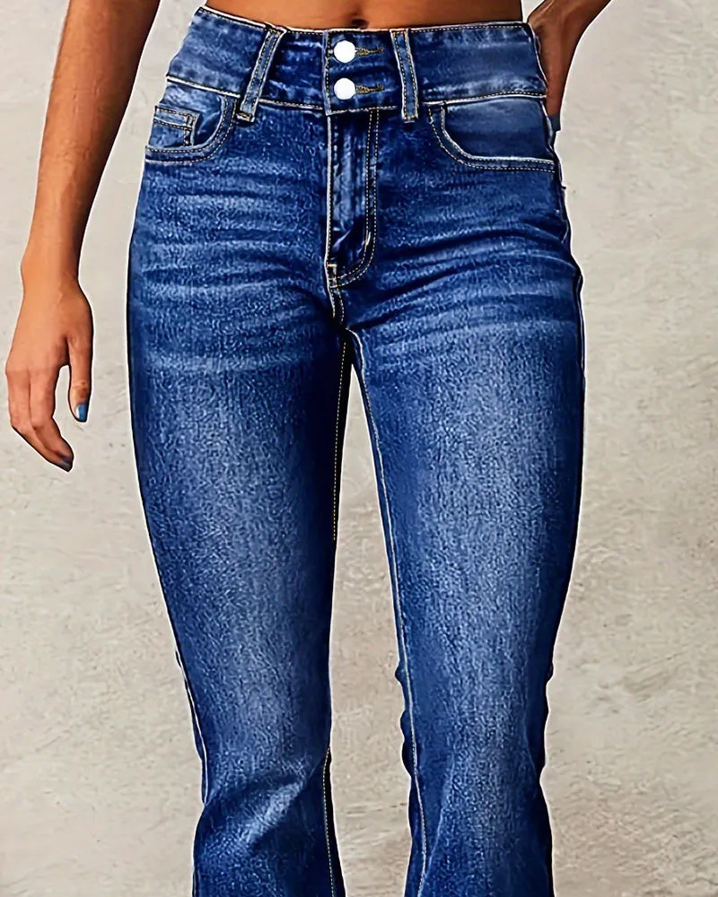 Zeagoo Classic Retro High Waist Flare Jeans sold by zeagoo product image thumbnail 5
