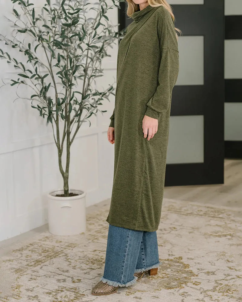 Casual Turtle Neck Longline Tunic Top sold by zeagoo product image thumbnail 4