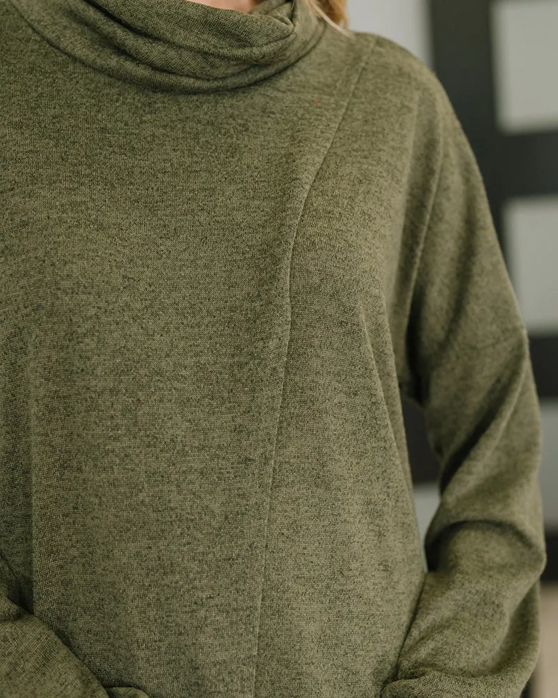 Casual Turtle Neck Longline Tunic Top sold by zeagoo product image thumbnail 5